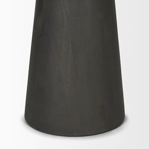 Mesa de Comedor Moderna de Mármol Blanco y Madera Maciza de Mango Negra con Base de Pedestal, 4 Plazas, para Hogar, Cocina, Bar, Restaurante, Exterior - Product Image 6