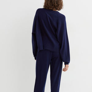 Vente en gros de pantalons pour femmes pantalons de pyjama confortables pantalons extensibles décontractés avec cordon de serrage pantalons de salon Palazzo - Product Image 5