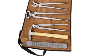 ชุดเครื่องมือขนม้าแบบมืออาชีพเครื่องมือสัตวแพทย์สำหรับการดูแลกีบเท้าและรองเท้ารวมถึงกระเป๋าหนัง - Product Image 3
