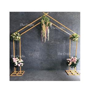 Attractive Design <b>Backdrop</b> In Iron Gold Color <b>Backdrop</b> With Artificial Flower Use At Reasonable Prices - Product Image 6