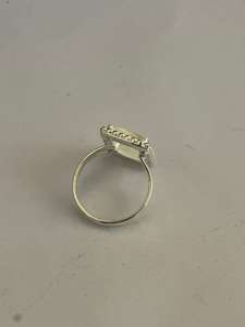 925 Sterling Silver <b>Rope</b> Wire Split Shank Band Ring Rectangle Bezel Blank Resin Craft Supplies DIY Handmade Ring Jewelry Bezel - Product Image 5