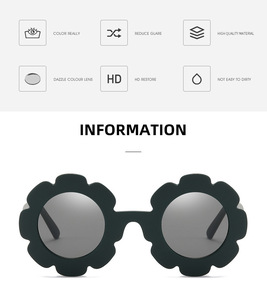 Gafas de Sol para Niños con Logotipo Personalizado 2025, Diseño de Flores, Protección UV400, Material de Marco de PC, para Niño o Niña - Product Image 3