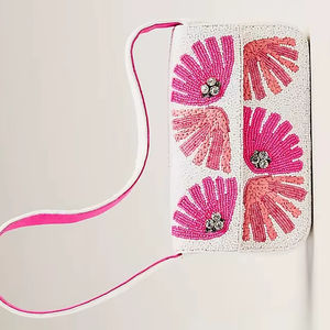 Sac fourre-tout en coton de luxe de plage de vacances perlé à la main de haute qualité pour une utilisation de fête personnalisable - Product Image 1