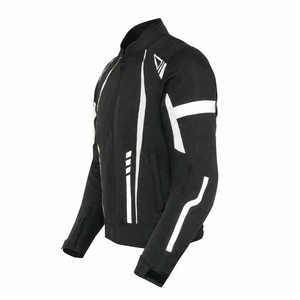 Men's New Cordura Waterproof CE Armoured Textile Motorcycle Jackets Black/White Windproof Motorbike Jacket for Summer Printed - Product Image 3