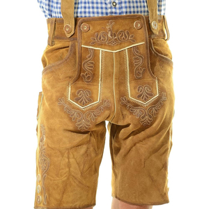 Lederhosen Negros Personalizados para Hombre, Transpirables, Tallas Grandes, Estilo Casual Moderno, Estilo Bávaro Alemán - Product Image 2