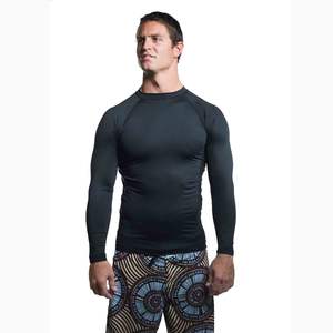 Custom Lightweight Breathable Slim Fit Rash Guard <b>Shirt</b> Anti-UV Spandex Polyester Washed Tight Fit Plain Design <b>for</b> <b>Swimming</b> - Product Image 5