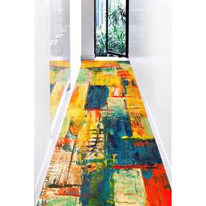 Tapis imprimé jaune - Tapis moderne, antidérapant, cadeau, tapis doux non tissé - Product Image 4