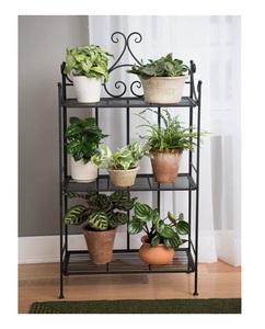 Support de plante en métal galvanisé fait main de qualité supérieure DECORHAAT, design moderne, fabrication indienne, pour jardin - Product Image 2