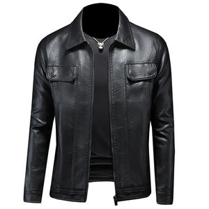 Chaquetas de cuero de moda de talla grande para hombre tela de lona - Product Image 6