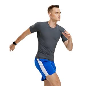 Cool Dry Sleeve Athletic Top T Workout T-Shirts Tees Hommes Demi-manches Compression Shirts Rash Guard - Product Image 6