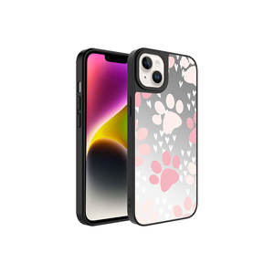 Coque miroir brillante Netzy SAFARI pour iPhone 14 Plus, étui de téléphone en silicone motif dessin animé avec protection d'appareil photo style miroir Ins - Product Image 1