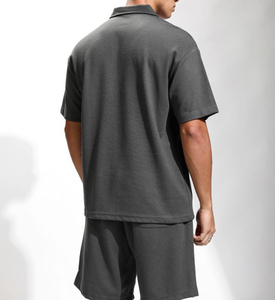 Conjunto de 2 Piezas de Ropa Deportiva para Hombre, 100% Algodón, Diseño Personalizado, Pantalones Cortos Deportivos Transpirables y Camiseta - Product Image 2