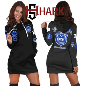 Top vente femmes palangre coton éponge 1920 manches longues hiver sweats à capuche Zeta Phi Beta appliques patchs avant - Product Image 1