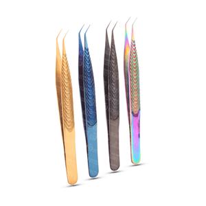 Isolating natural lashes eyelash extension tweezer balanced tension for <b>control</b> and lash pickup smooth <b>gripping</b> tweezer - Product Image 4