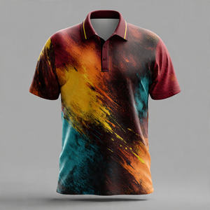 Camiseta Reversible con Estampado de Críquet para Adultos, Ropa Deportiva de Manga Corta con Cuello Camisero y Botones - Product Image 5