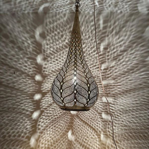 Lampe suspendue marocaine artisanale en métal, couleur cuivre, luminaire suspendu en laiton, lanterne de plafond pour la décoration de la maison, salon - Product Image 5