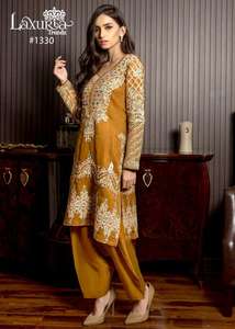 Nouvelle Arrivée Costume Salwar Collection Hiver Santoon Intérieur en Velours Disponible au Prix de Gros d'Inde - Product Image 6