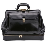 Sac à main médical HAIDYS CONTINENTAL professionnel personnalisé vintage grande capacité en cuir véritable résistant à l'eau noir tendance