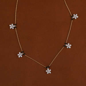 Collar de oro de 14 quilates con diamantes cultivados en laboratorio de corte de pera personalizado de 18 pulgadas, joyería corporal clásica de lujo para fiestas de mujeres y ropa informal - Product Image 1