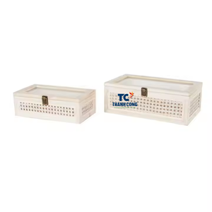 Caja de mimbre natural de alta calidad al por mayor para decoración del hogar, caja de mimbre personalizada hecha a mano en Vietnam - Product Image 2