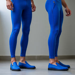 Mallas de entrenamiento de cintura alta con capa Base para niños con bolsillos, mallas atléticas ajustadas de compresión para hombres - Product Image 5