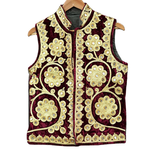 Chaleco Étnico Tradicional Afgano para Hombre, Sin Mangas, Hecho a Mano, Chaleco Cultural, Ropa Casual de Verano, Ropa de Trabajo, Ropa para Bodas y Festivales - Product Image 1