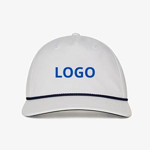Gorra de golf de poliéster ligera de 5 paneles con logotipo personalizado, sombrero de cuerda de rendimiento transpirable callejeros para deportes al aire libre y viajes de negocios - Product Image 2