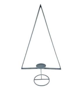 Porte-bougie en métal fer forgé imperméable, vert or, forme triangulaire, décoration de Noël pour table - Product Image 3