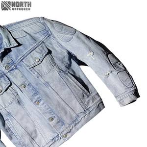 2025 veste en jean rembourrée personnalisée de luxe col rabattu avant respirant meilleure qualité Design Service OEM vestes en jean pour hommes - Product Image 4