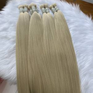 Venta al por mayor de pelo rubio liso largo de doble estirado a granel proveedor de extensiones de cabello humano vietnamita - Product Image 1