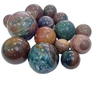 Vente chaude sur Soha Agate haute polie naturelle fantaisie jaspe sphère boule de pierres précieuses pour la méditation & Chakra & Feng Shui en vente - Product Image 2
