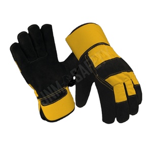 Guantes de Trabajo de Cuero Vacuno Canadiense con Protección para los Nudillos y Puño Reforzado con Goma, Equipo de Protección de Seguridad - Product Image 5