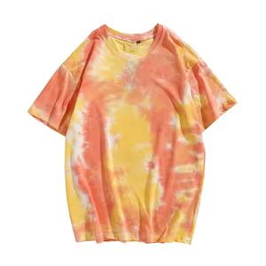 Nuevo estilo de los hombres Casual cuello redondo manga corta Tie Dye diseño al por mayor ropa de calle hecha a medida camisetas para hombres Casual - Product Image 2