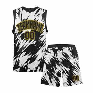 Ensemble de maillot de basket-ball pour adultes de haute qualité, respirant, imprimé, évacuant l'humidité, couleurs et logos personnalisables - Product Image 2