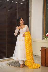 Meher Vivid Symphony Culture Timeless Bollywood Whirl Slimmering Mosaic Tradition Enchanted Elegance for Party Festive Bloom - Product Image 3