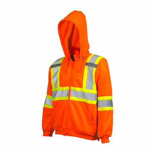 Vêtements de travail haute visibilité vêtements de sécurité réfléchissants à capuche utiliser hommes sweat à capuche de sécurité en gros tissu de haute qualité pull à capuche - Product Image 1