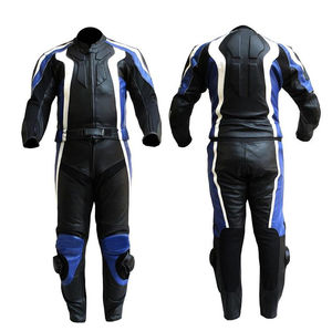 Traje de motocicleta para hombres y mujeres Moto Cuero real Una pieza Traje de motorista impermeable para todo tipo de clima - Product Image 4