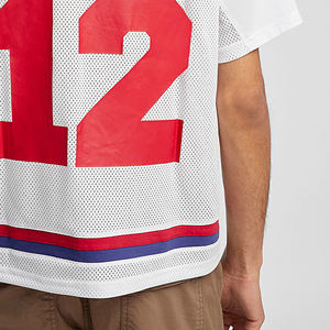 2024 Camiseta de práctica de baloncesto de malla de gran tamaño con cuello en V para hombre con logotipo personalizado para entrenamiento - Product Image 6