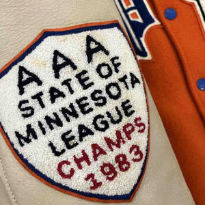 Chaquetas de alta calidad para hombre, chaqueta para hombre, estilo universitario, lana, Varsity, Mangas de cuero de retazos personalizadas, chaqueta de Saint Paul Letterman - Product Image 2