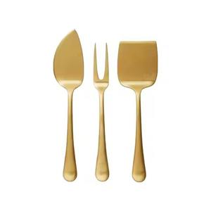 Ensemble d'épandeurs de fromage en acier inoxydable 3 pièces avec manche en bois pour fêtes, mariages et hôtels - Product Image 3