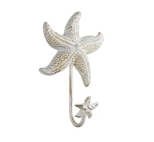 Colgador de pared de pez estrella con recubrimiento blanco duradero de la mejor calidad para colgar objetos y ropa gancho de pared de hierro y colgador de uso colgante - Product Image 1