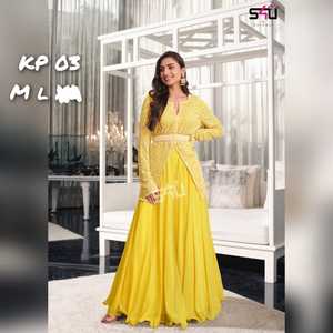 Ensembles de mariage en coton rayonne Kurta Sharara Palazzo pour dames et filles, dernière mode, vente en gros Kurti Gharara, hauts courts - Product Image 4