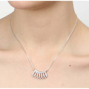 Colgante CLARA Ayla con Cadena, Plata de Ley 925, Bañado en Rodio, Colgantes y Dijes Finos, Regalo para Mujeres y Niñas - Product Image 6