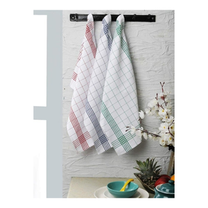 Serviettes de cuisine brodées en coton biologique tissé sergé de golf 50x70cm 220 GSM doux absorbant durable pour hôtel et restaurant - Product Image 5