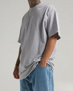 T-shirt personnalisé pour hommes, épaules tombantes, coupe ample et manches courtes, fournisseur OEM de vêtements de rue en coton doux - Product Image 4