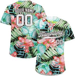 Nouveau maillot de baseball hawaïen-personnalisé avec nom, nom et numéro de l'équipe-maillots hawaïens pour hommes, femmes, jeunes - Product Image 1