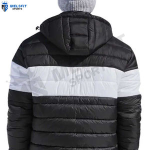 Chaquetas Acolchadas de Invierno para Hombre, Talla Grande, Casuales, con Capucha, Logotipo Personalizado Impreso en la Parte Delantera, Alta Calidad - Product Image 4