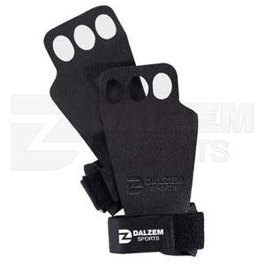 Diseña tus propios guantes de cuero para gimnasia Fitness, venta al por mayor, empuñaduras protectoras de tres agujeros para uso en el gimnasio - Product Image 2