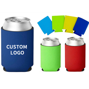 Custom Logo Neoprene <b>Drink</b> <b>Cooler</b> Sleeve Dark Blue Cartoon Pattern Stubby Holder for Party - Product Image 1