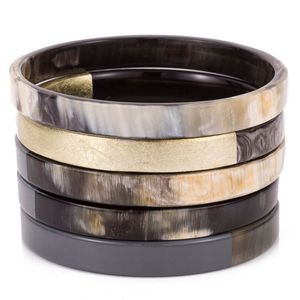 Cuerno de búfalo diseñado hecho a mano de lujo al por mayor Natural búfalo buey vaca cuerno brazalete joyería de moda para hombres y mujeres - Product Image 4